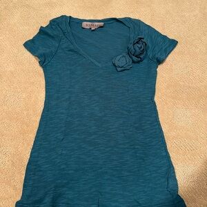 Vneck tshirt with flowers